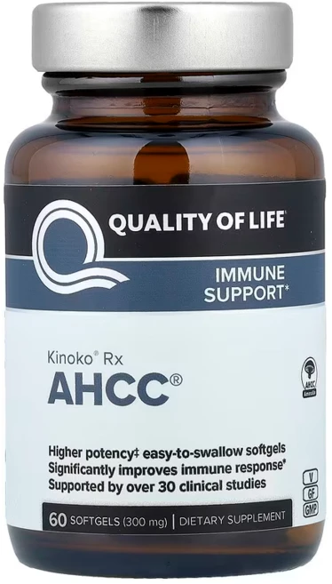 Quality of Life Labs AHCC RX 300mg 소프트젤 60정, 1개 - 쿠팡