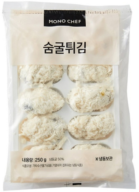 숨굴튀김 250g X 10팩 BOX 거제도산 굴후라이 [모노쉐프], 10개