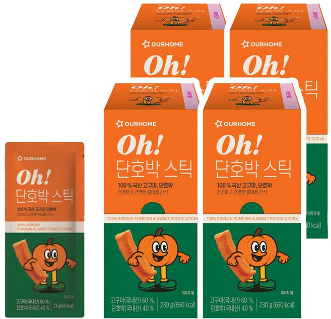 아워홈 Oh! 단호박 스틱, 40개, 23g