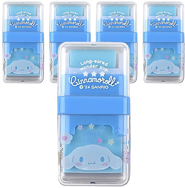 산리오캐릭터즈 롤러지우개, 시나모롤, 5개