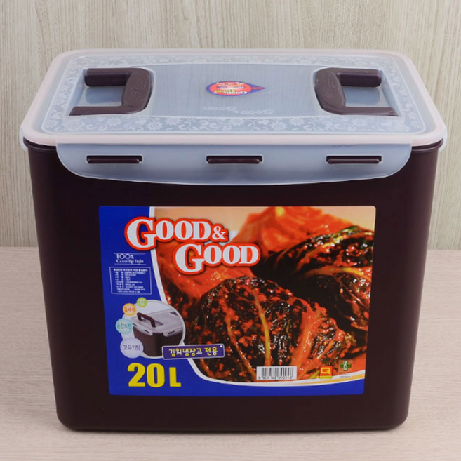 김치통 보관 20L 21L 음식용기 반찬통 김장 밀폐 파김치통, 사이즈, 1개