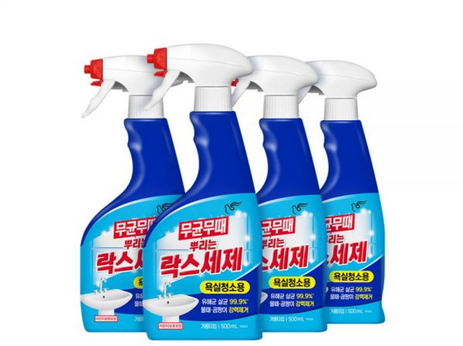 피죤 무균무때 뿌리는 락스세제 500ml X 4개, 곰팡이용 500ml X 4개