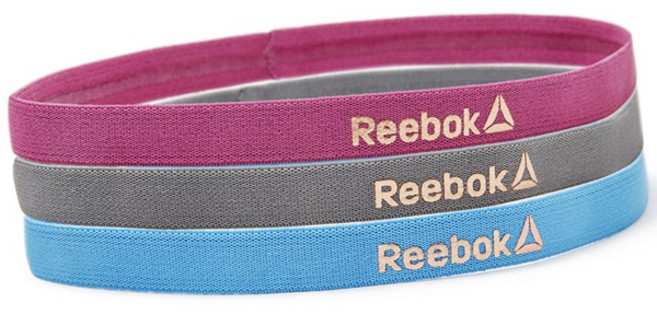 리복 스포츠 헤드밴드 RAYG-13100 3p, 핑크 + 그레이 + 블루, 1개