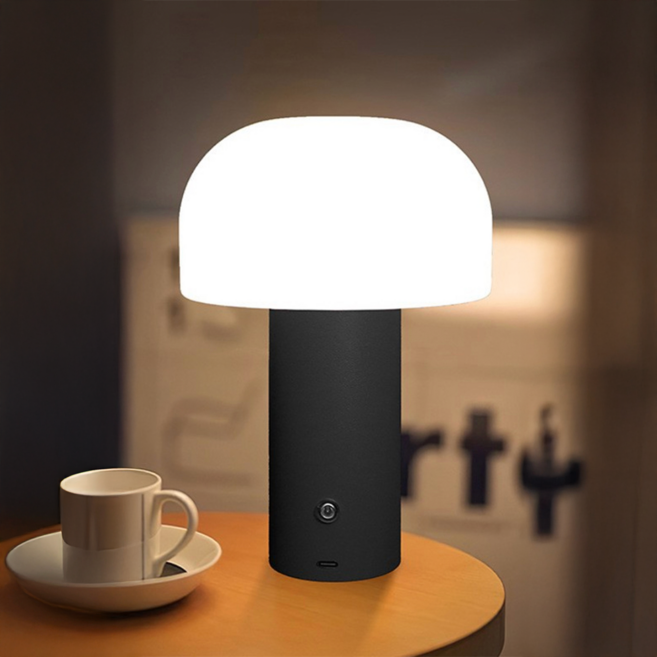 히즈엔 led 인테리어 무드등 테이블 스탠드 조명, 블랙