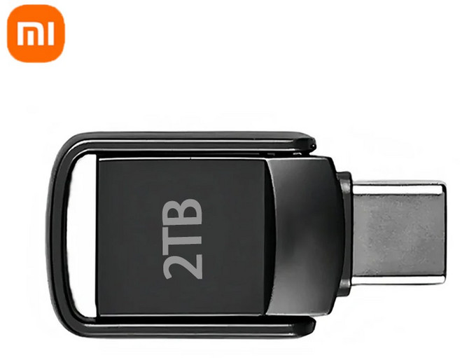 샤오미 호환 호환 미니 2TB USB 드라이브 플래시 고속 USB 3.0 플래시 U 디스크 TYPE C 이중 용도 휴대 전화 컴퓨터 금속 메모리 스틱, 6. Black 2TB, 1개