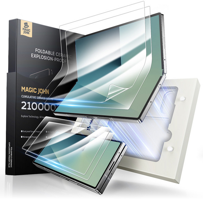 MAGIC JOHN 매직존 갤럭시Z 시리즈 TPU 자가복원 고투명 휴대폰 액정보호필름 고화질 풀커버+부착키트 2매입, 1세트