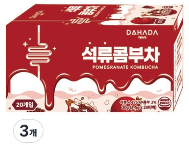다하다 석류콤부차, 1.5g, 20개입, 12개