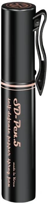 에스디펜스 호신용 스프레이 후추스프레이 병원 편의점 상점 여성 호신용품 SD-PEN 2종, SD-Pen.5 (용량 5ml), 매트 블랙, 1개 - 쿠팡