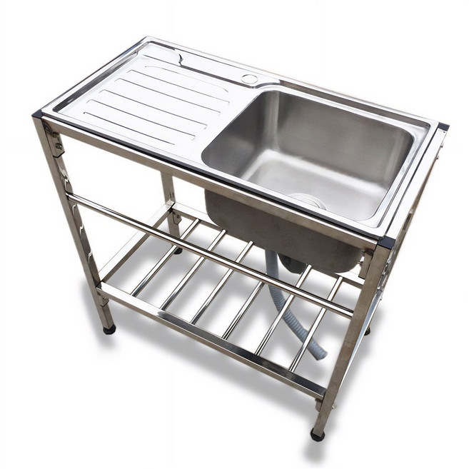 스텐 싱크대 업소용 씽크대 야외 세정대 야외 주방 개수대, 1개