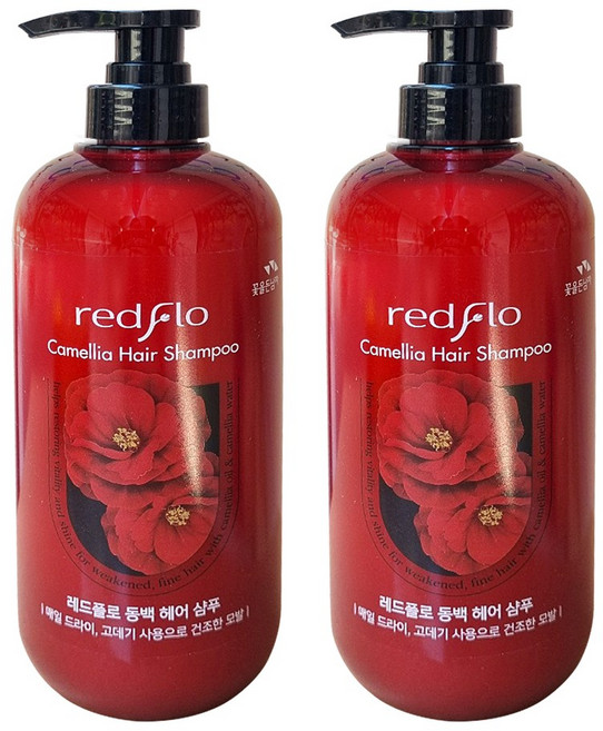 레드플로 꽃을든남자 동백 헤어 샴푸, 700ml, 2개