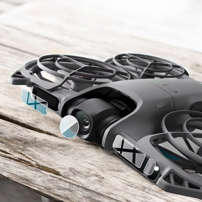 DJI NEO 2 配件 - 鋼化玻璃保護貼、鏡頭、指示屏保護膜, 1個