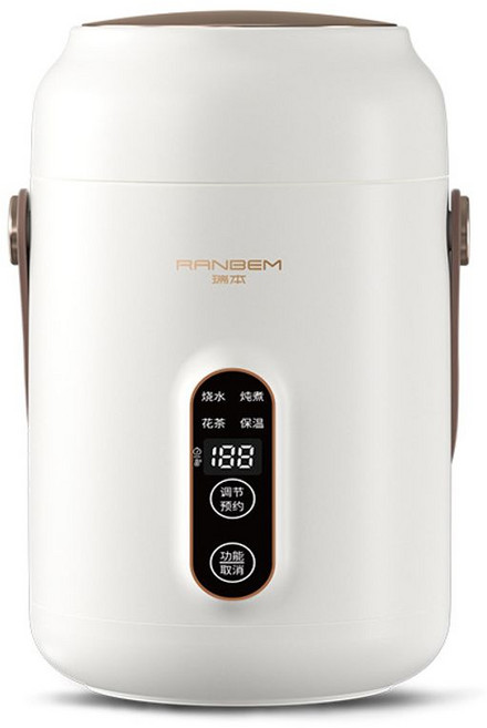 독일 리벤 전기냄비 원룸 숙소 다용도 무선 휴대용 일체형 전기샤브샤브, 아이보리