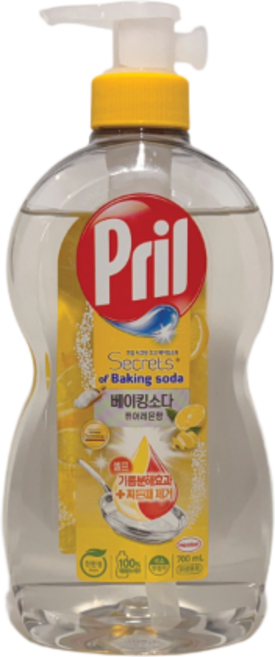 프릴 시크릿 오브 베이킹소다 주방세제 퓨어레몬 향, 700ml, 2개