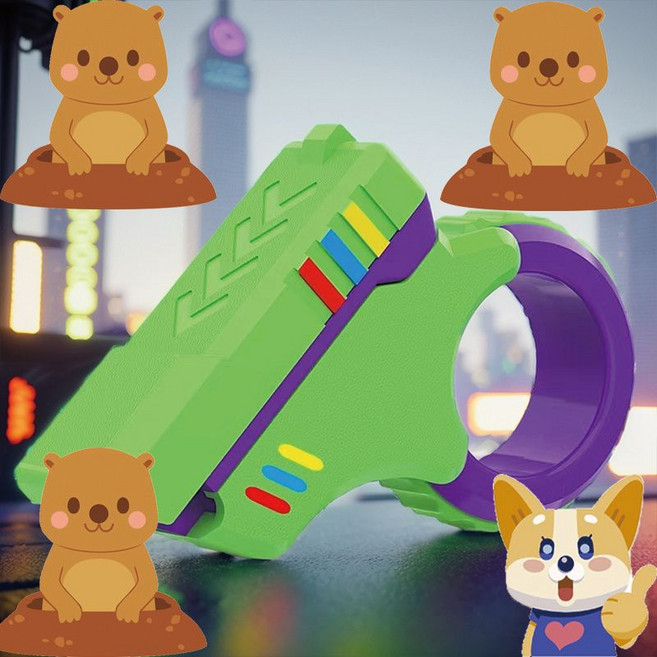 SE 機械磁吸棘輪復合型段落指環解壓玩具, 1個, 阿祖-【綠色】-四號機阿祖SE【青春版解壓】盒裝