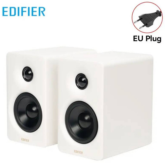 레트로 블루투스 스피커 에디파이어 M60 멀티미디어 고해상도 오디오 무선 Ldac BT5.3 USBC Aux 입력 지지대 Eq 설정 66W Rms, [01] 3", [01] 1", 01) White EU-Plug