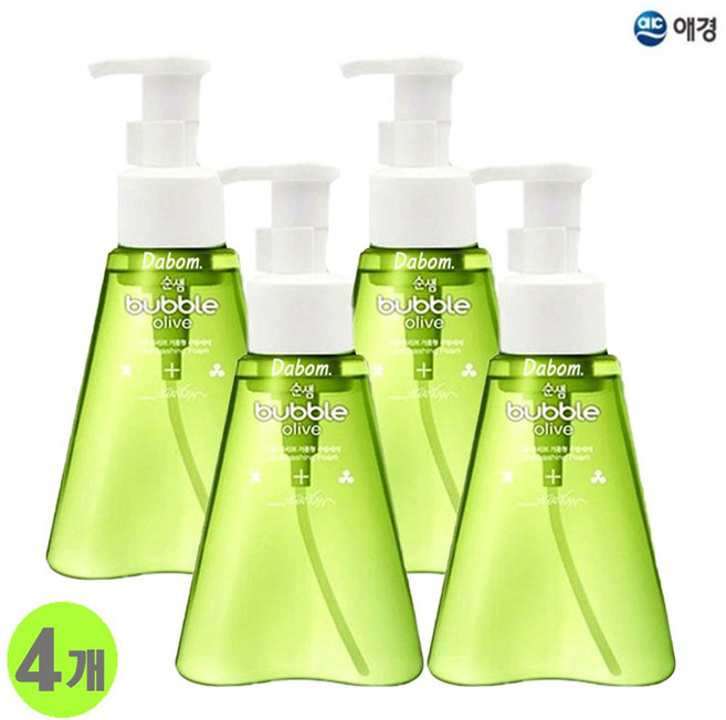 순샘 버블 올리브 거품세제 용기형, 1L, 4개
