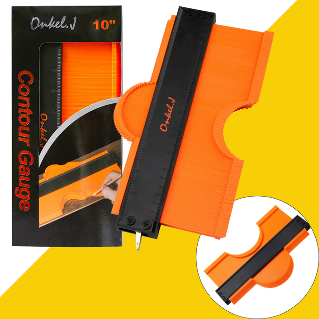 윤곽 게이지 목공자 형틀자 형성 측정기 컨투어 25cm, 1개