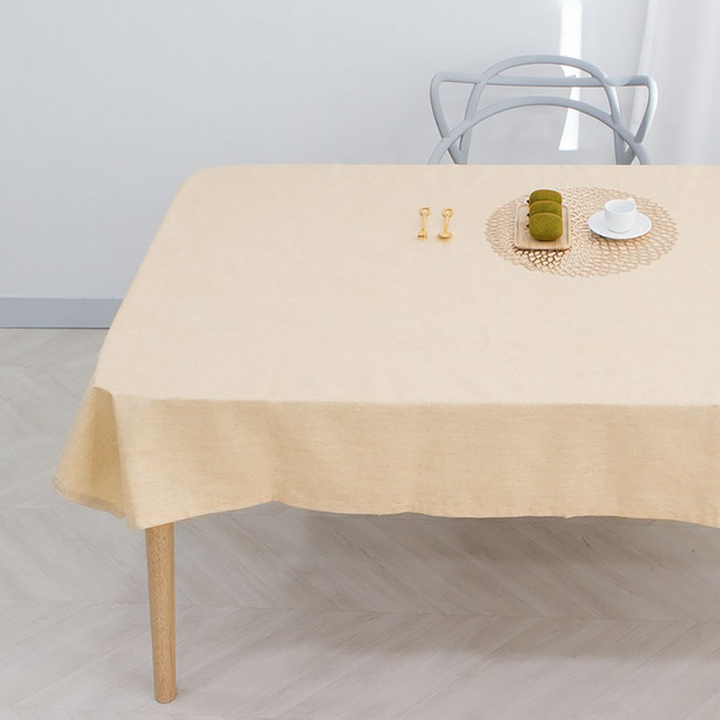 방수 모던 테이블보 2인 식탁보 테이블 커버 캠핑 피크닉, 2인(90x130), 베이지, 1개
