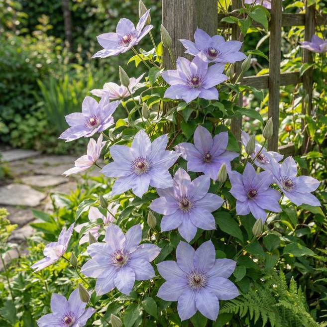 목하원예조경 클레마티스 타이노미나꽃 리블루밍 포트 묘목 노지월동 정원조경꽃 덩굴식물 나무 모종, 단일, 1개