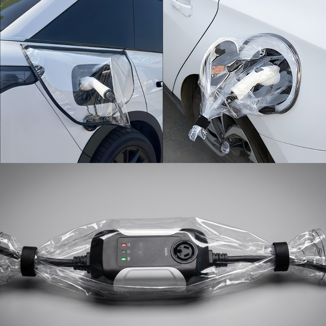 전기차 충전기 어댑터 방수 커버 보호 커버 어댑터방수파우치 포함, 1개