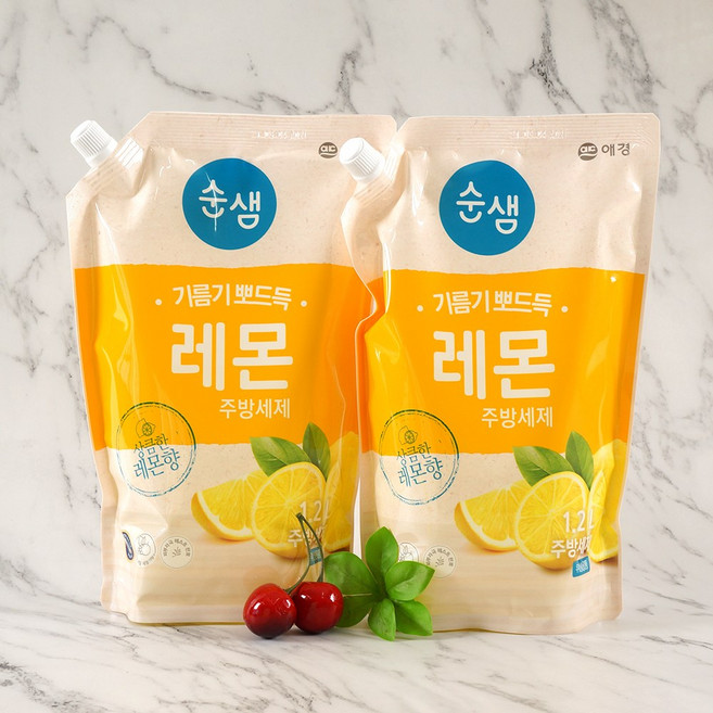 애경 순샘 뉴레몬주방세제 1L 2개, 1개