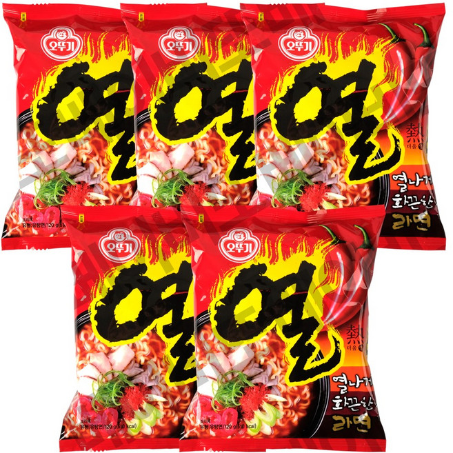 오뚜기 열라면 120g, 5개