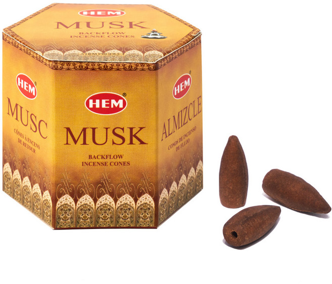 HEM 백플로우 인센스 콘 (40개입) - 머스크, HEM 인센스 백플로우 콘 40개입 향 머스크