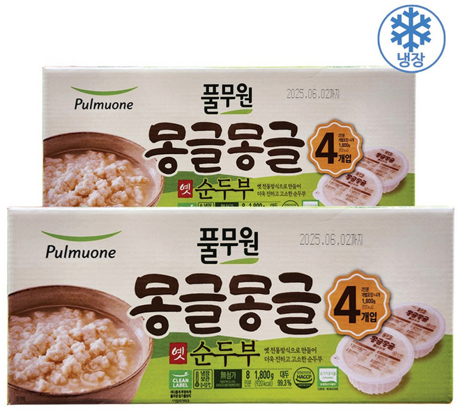 풀무원 한끼 몽글 순두부, 2개, 1.8kg