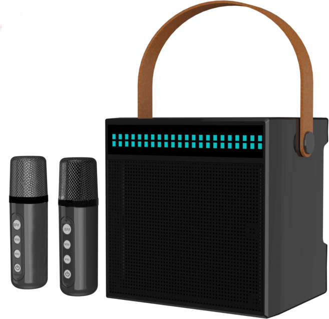 휴대용 가라오케 스피커 야외 노래방 기기 가정 및 야외 양용형, 블랙, KOK-1