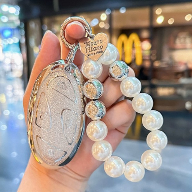 지지주 현대 차키 호환상품 풀커버 키케이스+펄악세사리 키링세트, J타입화이트펄