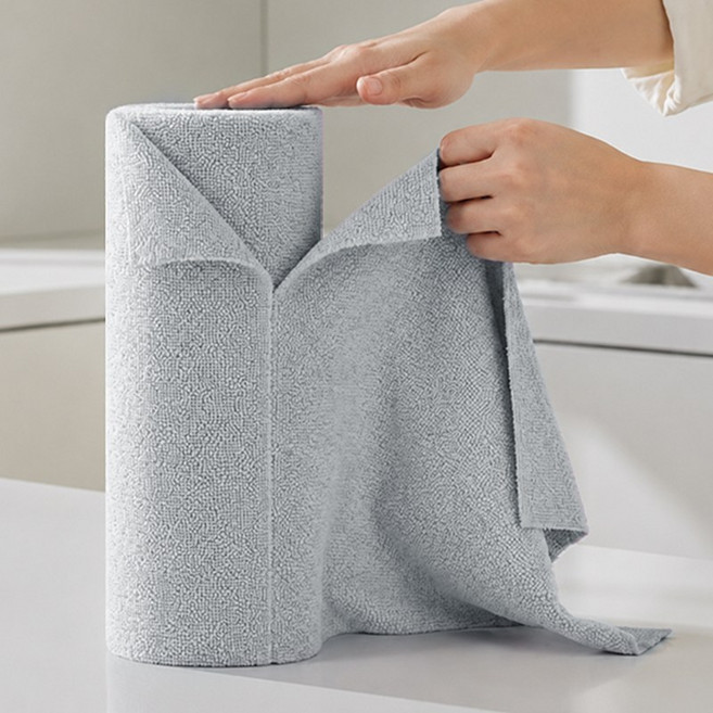 편안한42 다용도 빨아쓰는 극세사 행주 뜯어쓰는 주방 청소 롤타올 30매 30cm, 1개