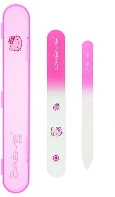 THE 더 Crème Shop x 헬로 키티 프리미엄 유리 네일 파일 세트 (핑크) 139706, The Crème Shop x 헬로 키티 프리미엄 유, 1개 - 쿠팡