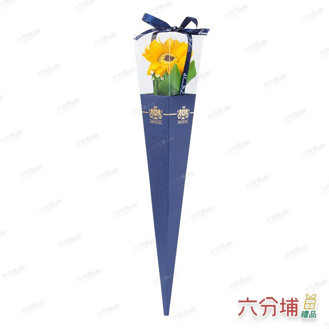 單支向日葵香皂花束 42cm 禮盒裝, 藍盒(超過32支請選宅配), 1件