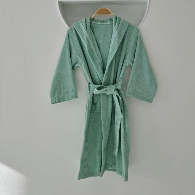 로앤데이 아동 어린이 키즈 주니어 샤워가운 목욕가운 비치가운 타올 수건 코마 항균, KIDS-90, 40수, 1개, 민트