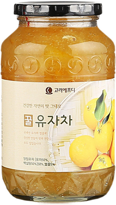 고려에프디 꿀유자차 1Kg, 1개