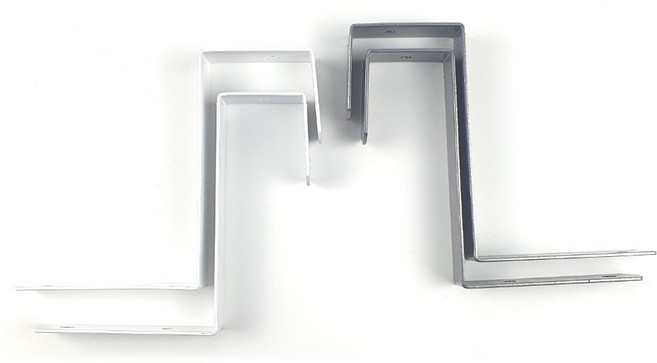 파티션걸이 45mm 60mm 사무실 오피스 책상 행거 인테리어 파티션선반 원목선반, 1)파티션걸이(소)45mm 화이트1세트