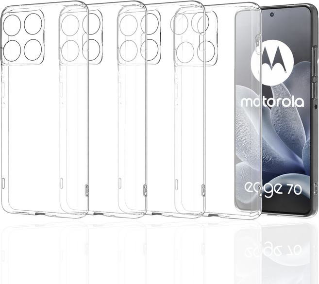 모토로라 엣지 70 카메라 풀커버 슬림핏 투명 케이스 4개