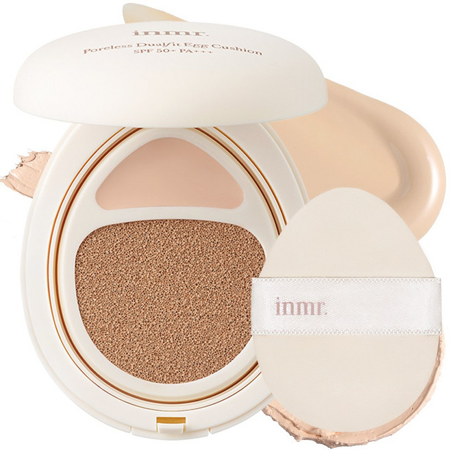 인뮤 포어레스 듀얼핏 컨실러 & 파운데이션 2in1 에그 쿠션 (기미 잡티 주근깨 모공 커버), 21C, 1개