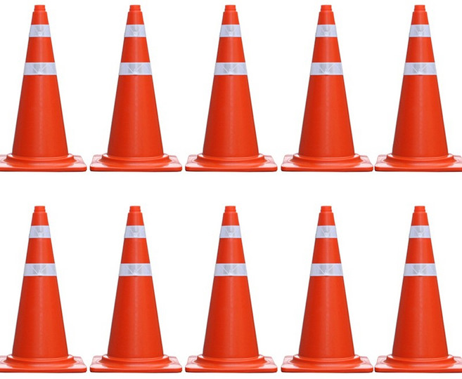 동광세이프티 칼라콘, 적색, 10개