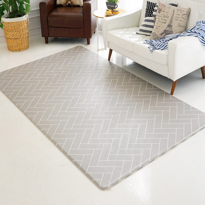 삼바텍 12T 양면 유아 놀이방매트, 헤링본그레이