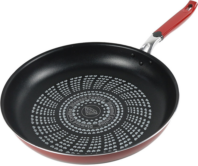 국산 대용량 다이아몬드 후라이팬 업소용 큰 프라이팬 34cm 대형 후라이팬 영업용 양식팬, 1개