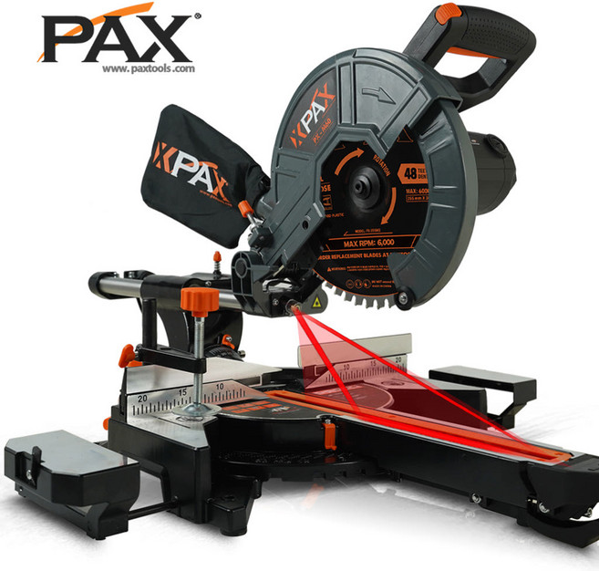 팍스 PX-M60 레이저 멀티 슬라이딩 각도절단기 금속 커팅기 전기톱