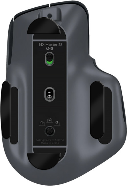 로지텍 MX Master 3S 전용 논슬립 마우스 바닥 스티커, 블랙 2세트, 로지텍MX Master 3S