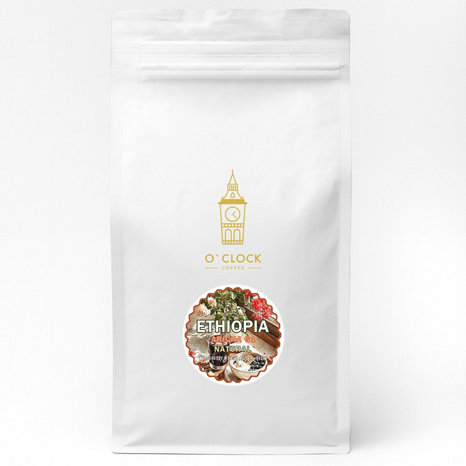 오클락커피 에티오피아 예가체프 아리차 G1 내츄럴 원두커피, 1개, 1kg, 홀빈(분쇄안함)