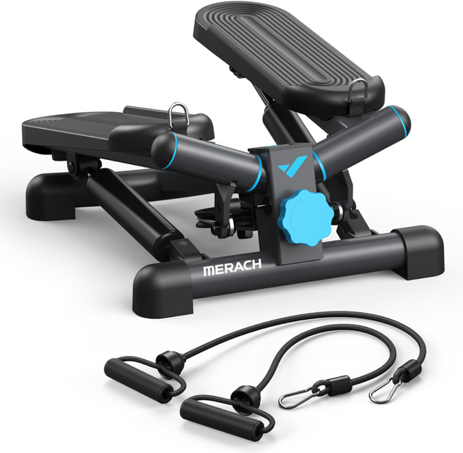 메라치 미니 스텝퍼 + 탄성밴드 세트 MR-2354, 블랙