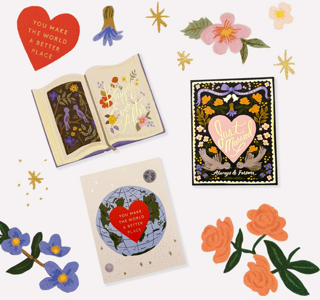 라이플페이퍼 기념일 사랑카드 3종 세트, 단품