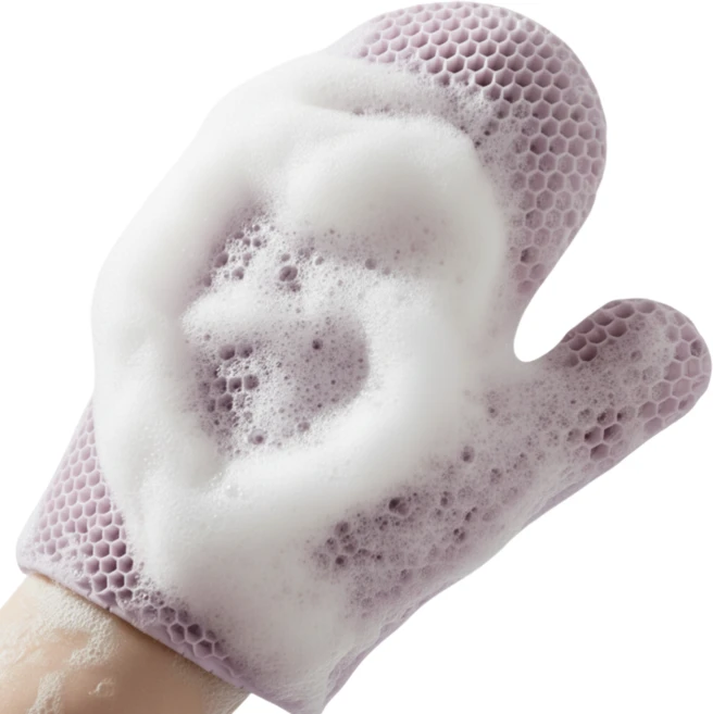 MEWPOP 벌집 샤워글러브 TPU 바디케어 스크럽 목욕타올 샤워장갑, 1개, 1개입, 라벤더 - 쿠팡