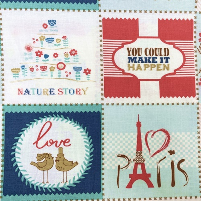 CRT 082 탐나요 면20수 빈티지 퀼트 패턴 홈패브릭 순면 대폭 무늬 패치 원단 천, 1개, 민트