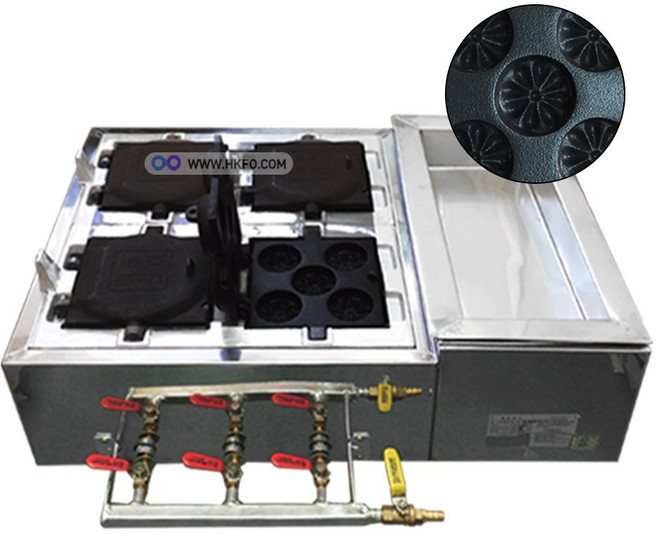 한국기계MC LPG용 4구 20P 가스 풀빵 국화빵 기계