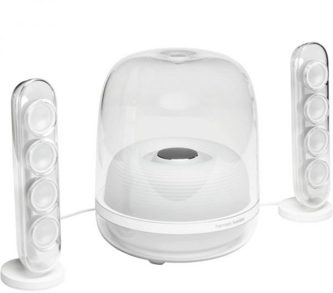 Harman Kardon 하만 카돈 사운드스틱 4 무선 블루투스 스피커 서브우퍼 HKSOUNDSTICK4BLKJN, 화이트